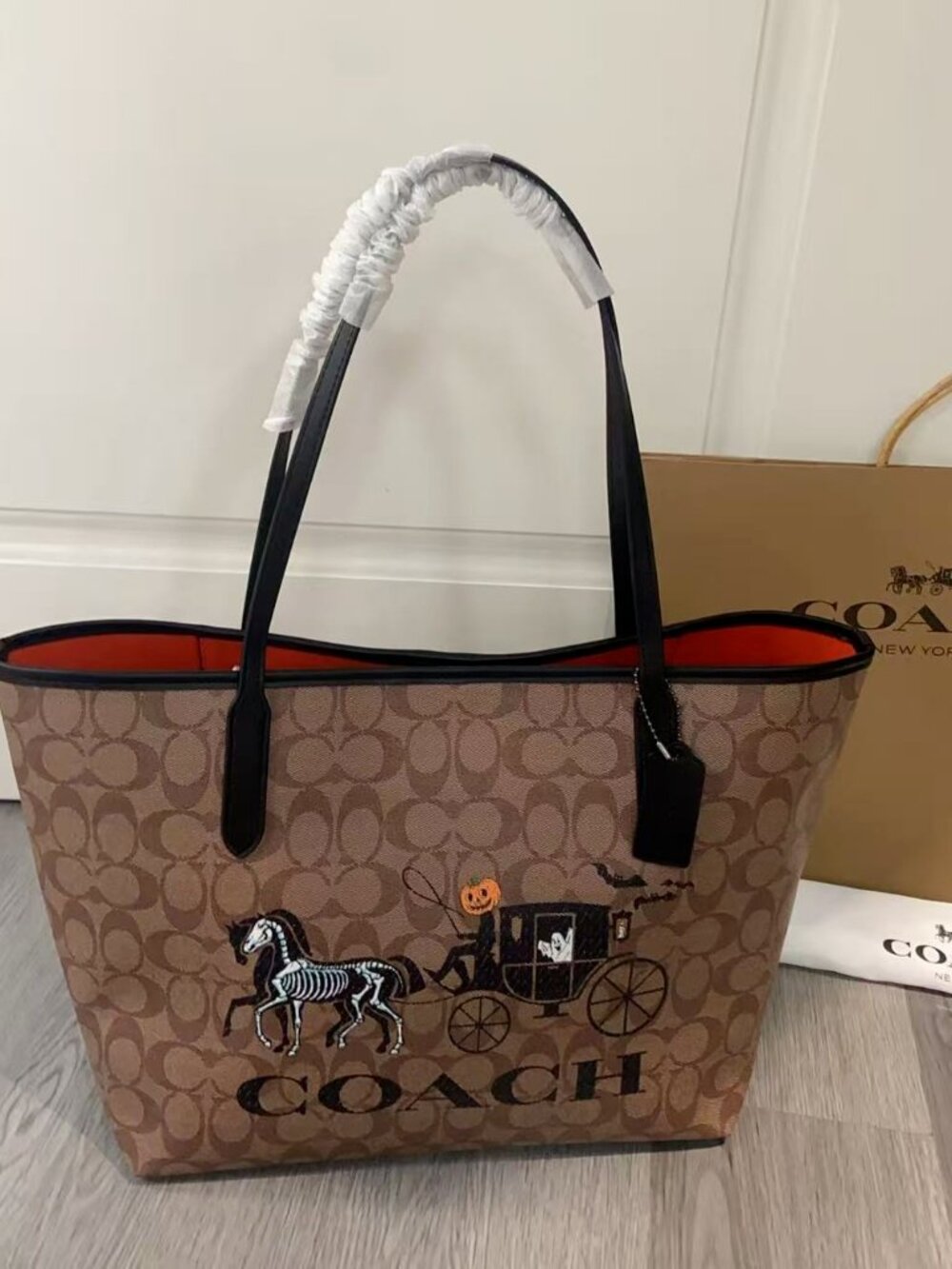 Coach Reversible Shopping Tote Top Handle Bag